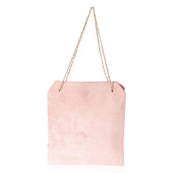 125444 pv The Row Pink Suede Small Lunch Bag