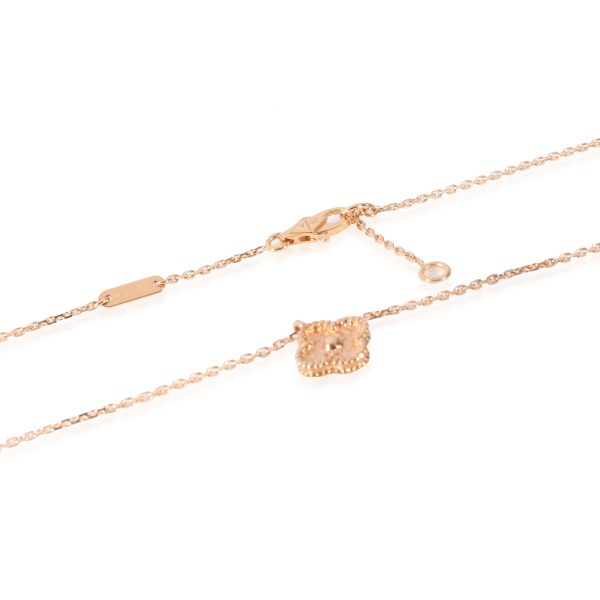 125454 clasp c908a6ca 7d99 4d43 88ae df2290238797 Van Cleef Arpels Sweet Alhambra Pendant in 18k Rose Gold