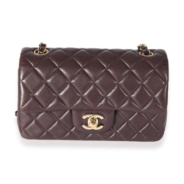 125481 fv Chanel Purple Quilted Lambskin Rectangular Mini Flap Bag