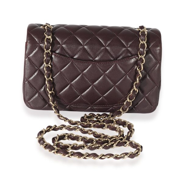 125481 pv Chanel Purple Quilted Lambskin Rectangular Mini Flap Bag