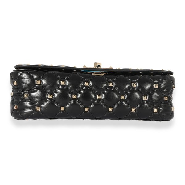 125489 box 22228c3d 62d1 43fa 9700 e5a8206b687b Valentino Black Leather Rockstud Spike Crossbody Bag