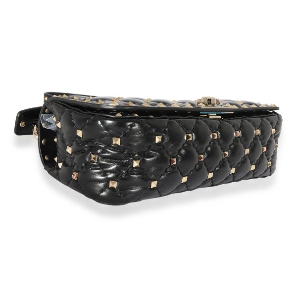 125489 pv 41a69dc7 1092 477f 81b5 db51bef35309 Valentino Black Leather Rockstud Spike Crossbody Bag