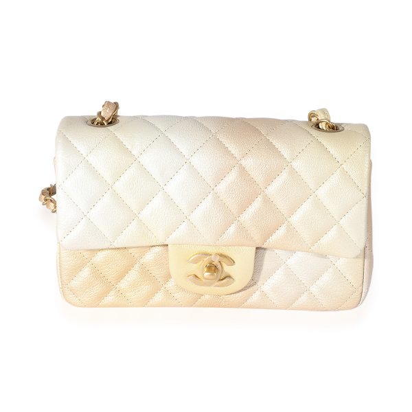 125525 fv 845293f1 6671 4b67 93c4 a2a49cb8b8f2 Chanel 22C Metallic Ombre Quilted Lambskin Rectangular Mini Flap Bag