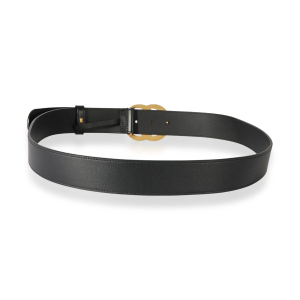 125535 pv Gucci Black Leather Double G 40mm Belt 100