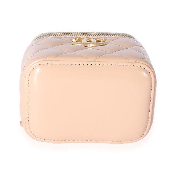 125578 stamp 32b8e28b 7377 4c9c acef d13161ad479e Chanel Pink Quilted Lambskin Pearl Crush Mini Vanity Case