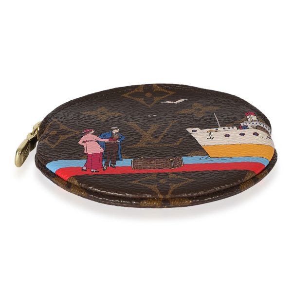 125624 stamp 05d9ed59 2da3 4d29 9aaf ccd28d9502a0 Louis Vuitton Monogram Canvas Illustre Transatlantic Round Coin Purse