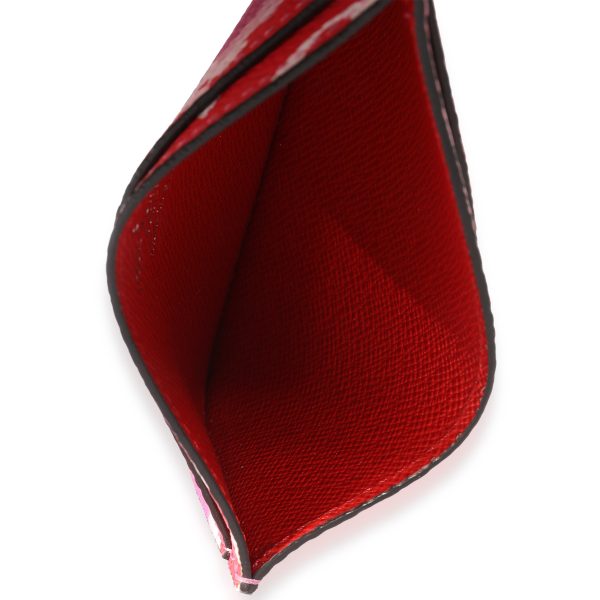 125641 bv Louis Vuitton Rouge LV Escale Canvas Card Holder