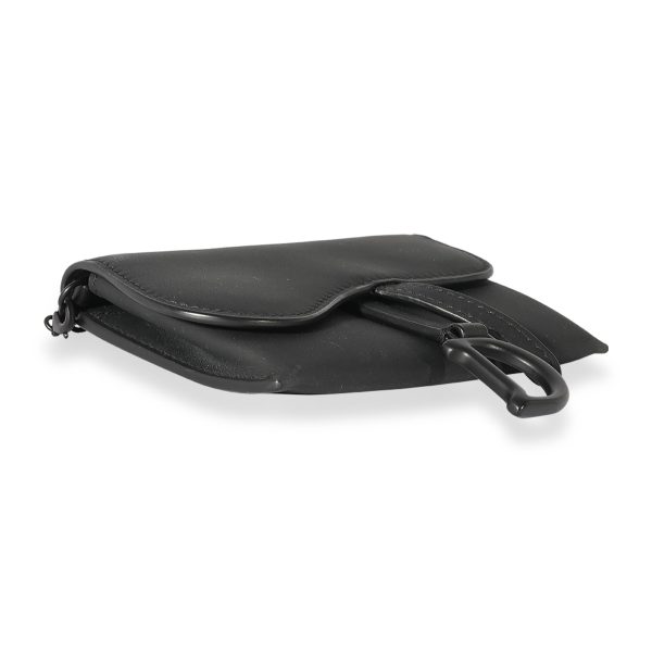 125701 bv Dior Black Ultra Matte Calfskin Saddle Belt Pouch