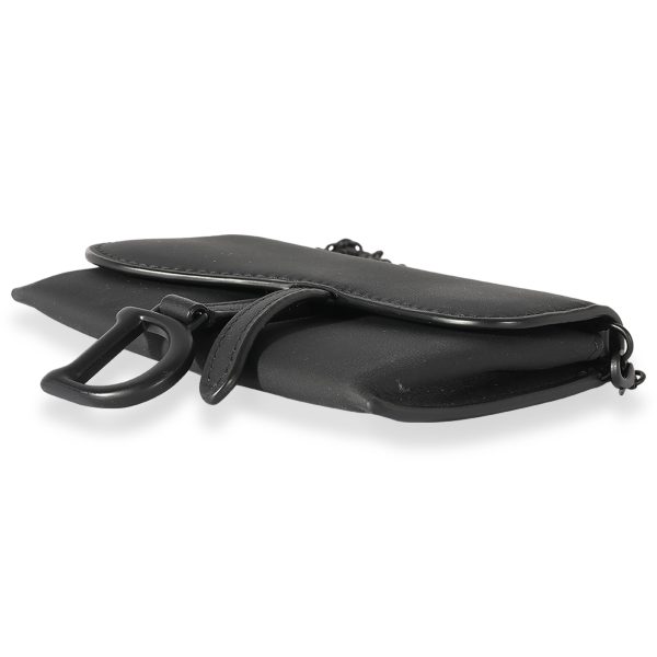 125701 clasp Dior Black Ultra Matte Calfskin Saddle Belt Pouch