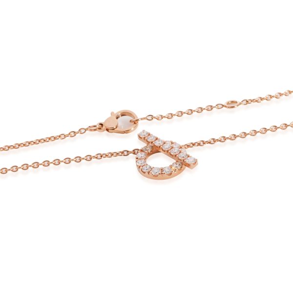 125745 sv 5985b0ef bbc6 49e2 b5c6 bde5cfad4d49 Hermès Finesse Pendant with Diamonds in 18k Rose Gold 046 CTW