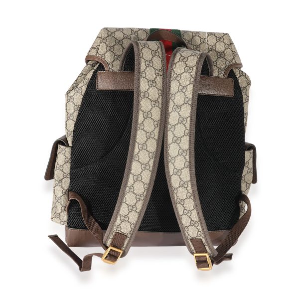 125759 stamp Gucci GG Supreme Web Medium Backpack