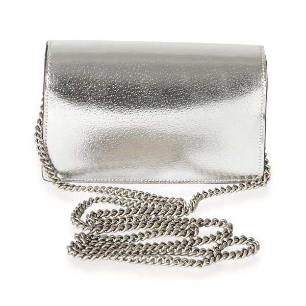 125769 pv Gucci Silver Leather Super Mini Dionysus Bag