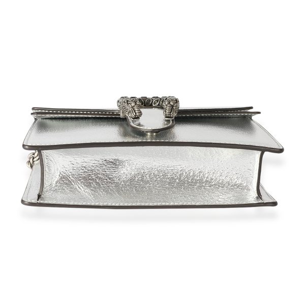 125769 stamp Gucci Silver Leather Super Mini Dionysus Bag