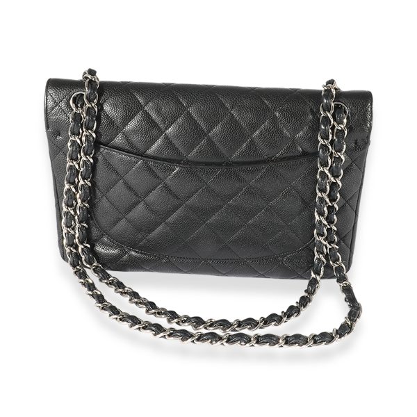 125800 pv c49a2db0 5fc5 49c3 b6d4 c43f38395e69 Chanel Black Caviar Leather Jumbo Double Flap Bag