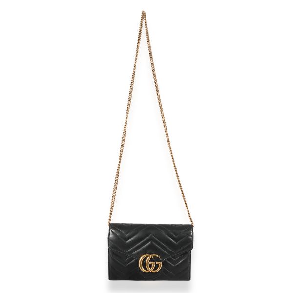 125834 bv e846e278 00f8 4461 98bd fe6a7dccace4 Gucci Black Matelassé GG Marmont Mini Bag