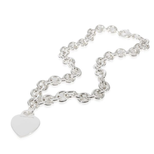 125903 sv Tiffany Co Fashion Heart Tag Necklace in Sterling Silver