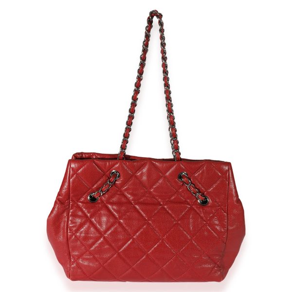 125905 pv d104322d 6239 4ec7 bec6 51ccce6957a7 Chanel Red Quilted Caviar Brilliant Cells Tote