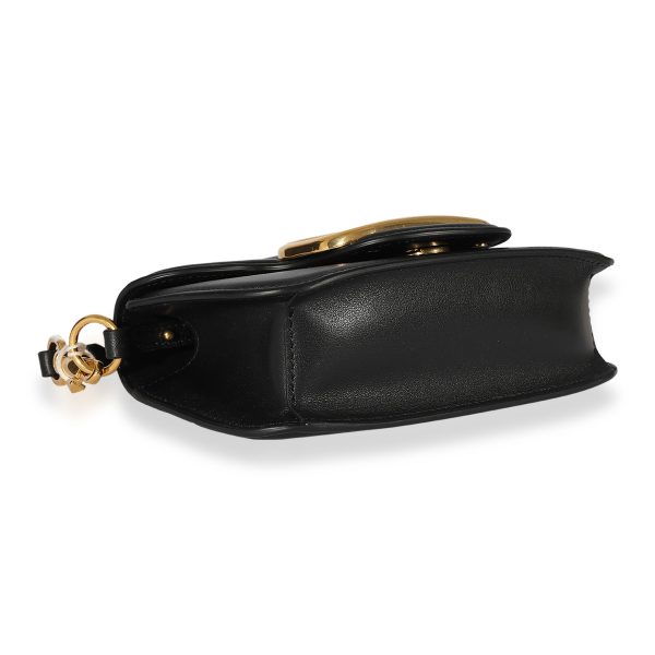 125923 bv Valentino Black Calfskin Small Loco Bag