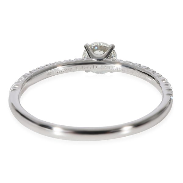 Engagement Ring Platinum Cartier Etincelle Diamond Engagement Ring in 950 Platinum G VVS2 05 CTW