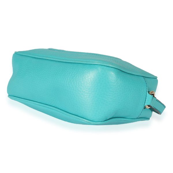 126298 clasp Gucci Teal Leather Soho Disco Bag