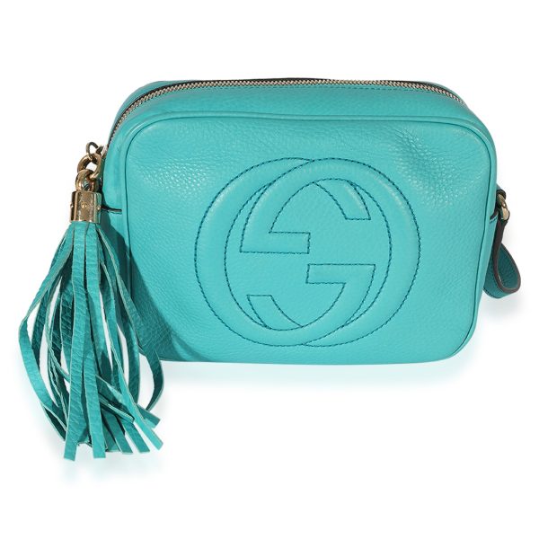 126298 fv Gucci Teal Leather Soho Disco Bag