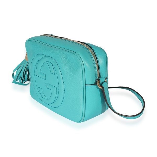 126298 sv Gucci Teal Leather Soho Disco Bag