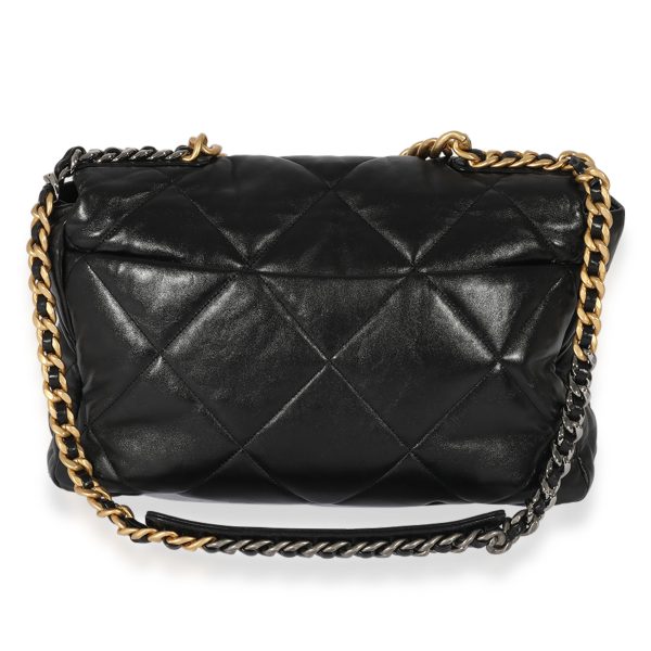 126354 pv 6842728e 1f56 44eb b006 d96bae3e5639 Chanel Black Quilted Lambskin Maxi Chanel 19 Bag