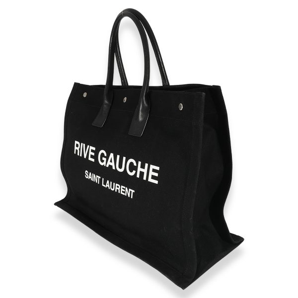 126363 sv 5da09846 05c6 41b2 9043 b0318523bc03 Saint Laurent Black Canvas Large Rive Gauche Tote