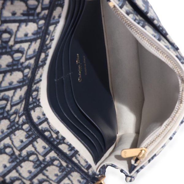 126492 ad1 02921197 329d 4d35 825e d57d32252f4e Dior Blue Oblique Saddle Pouch