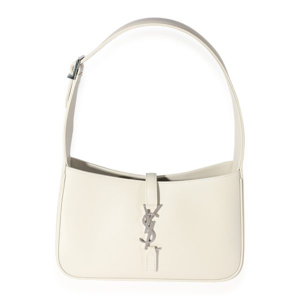 126497 fv Saint Laurent White Smooth Leather Le 5 À 7 Hobo