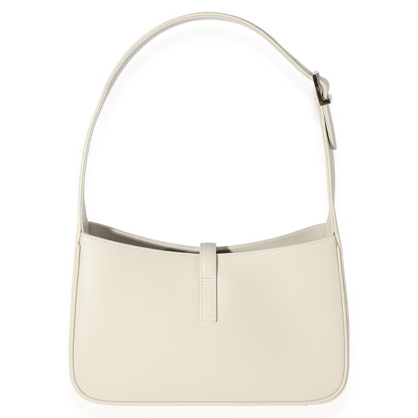 126497 pv Saint Laurent White Smooth Leather Le 5 À 7 Hobo