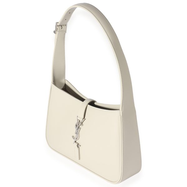 126497 sv Saint Laurent White Smooth Leather Le 5 À 7 Hobo