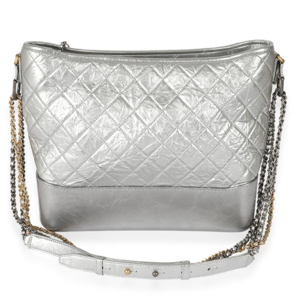 126527 pv 564b0777 0926 4b72 bc29 a77dad4b4c32 Chanel Silver Quilted Aged Calfskin Large Gabrielle Hobo