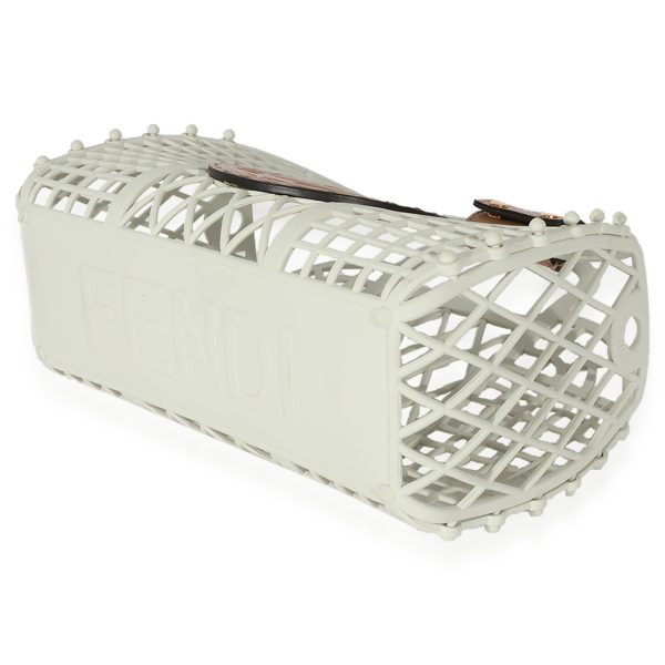 126535 box Fendi White Recycled Plastic Small Basket Bag