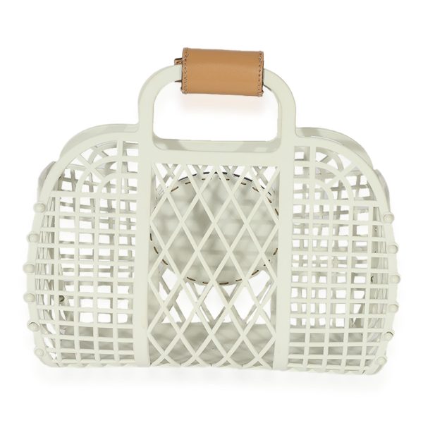 126535 pv Fendi White Recycled Plastic Small Basket Bag