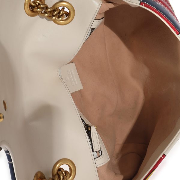 127337 ad1 f05eaa7a 4273 4c8f b0b4 7a3b5a0df702 Gucci White Multicolor Leather GG Marmont Trompe Loeil Shoulder Bag