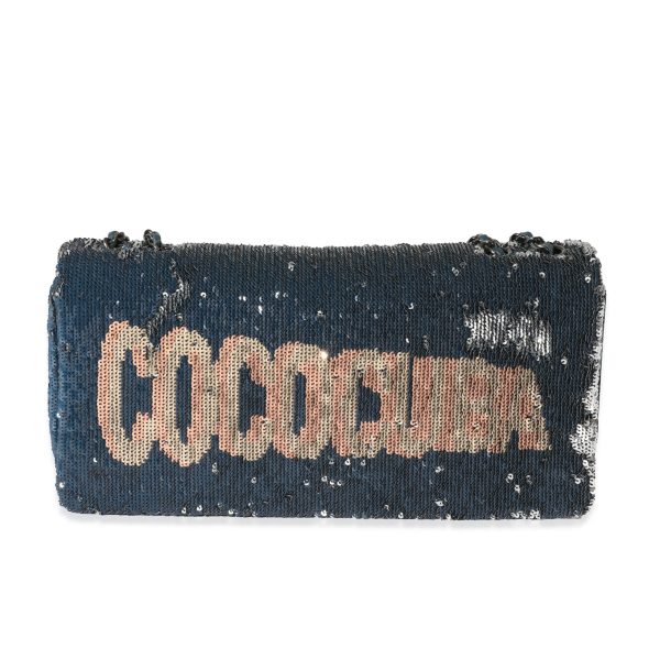 127353 fv Chanel Navy Sequin Coco Crush Flap Bag