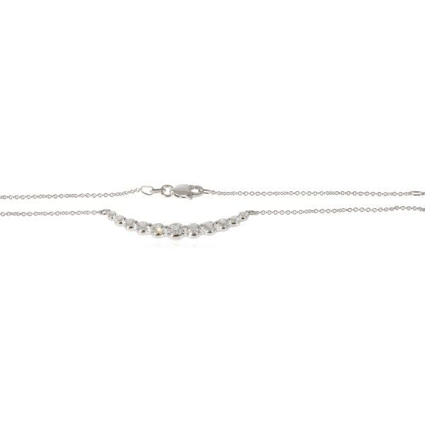 127396 sv Diamond Smile Necklace in 14K White Gold 100 CTW G HSI2