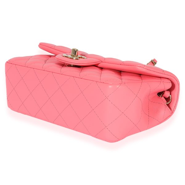 127403 box Chanel 22S Pink Lambskin Mini Rectangular Flap