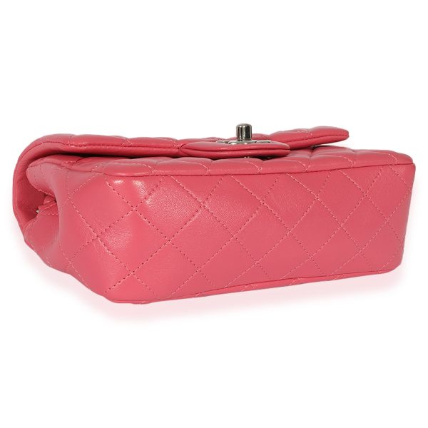 127487 clasp Chanel Pink Quilted Lambskin Mini Rectangular Classic Flap Bag