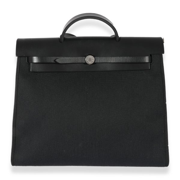 127503 fv Herm√®s Black Canvas Herbag 39