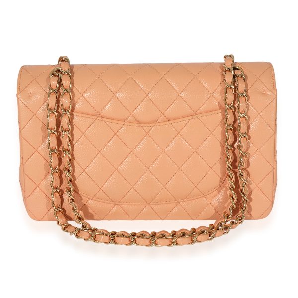 127541 pv 8d33f748 7132 4acf 8074 919225787bfe Chanel Pink Quilted Caviar Classic Medium Double Flap Bag