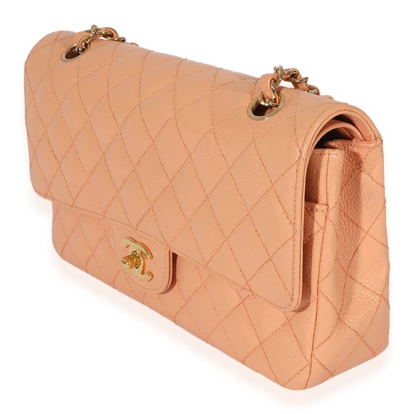 127541 sv d6f1c9fe d5db 4fbe 9dcd 50c5c278e06d Chanel Pink Quilted Caviar Classic Medium Double Flap Bag