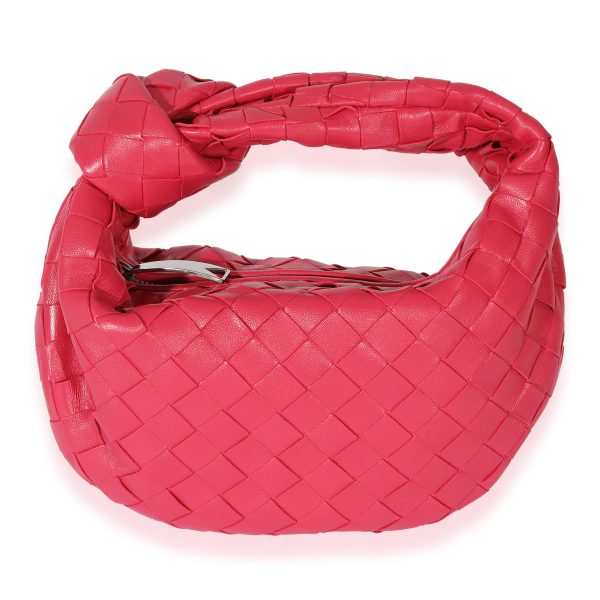 127568 fv 02e23807 04e2 4f23 b641 2d0e7a161f38 Bottega Veneta Pink Intrecciato Leather Mini Jodie