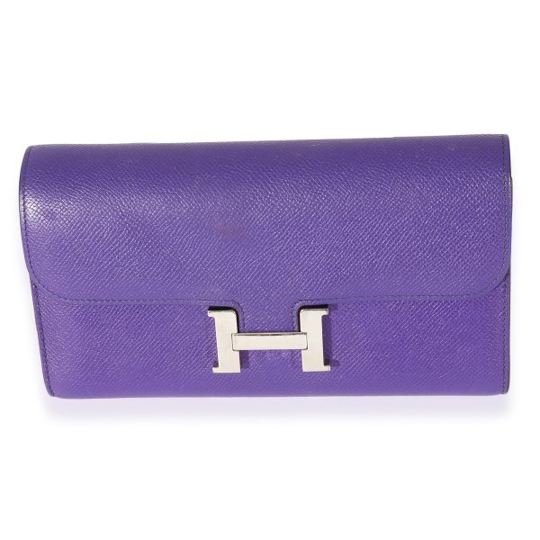 127587 fv Hermes Iris Epsom Constance Long Wallet PHW