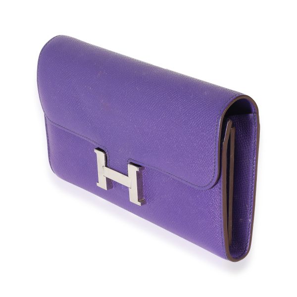 127587 sv Hermes Iris Epsom Constance Long Wallet PHW