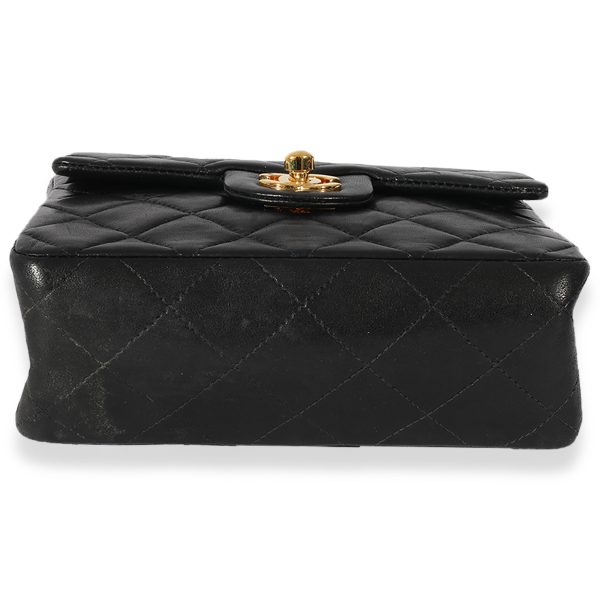 127588 stamp 0d4b21cf 6ad2 4354 807d cd9e0c3a6cd4 Chanel Vintage Black Quilted Lambskin Mini Square Classic Flap Bag