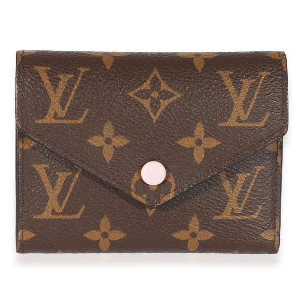 127602 fv Louis Vuitton Canvas Monogram Rose Ballerine Victorine Wallet