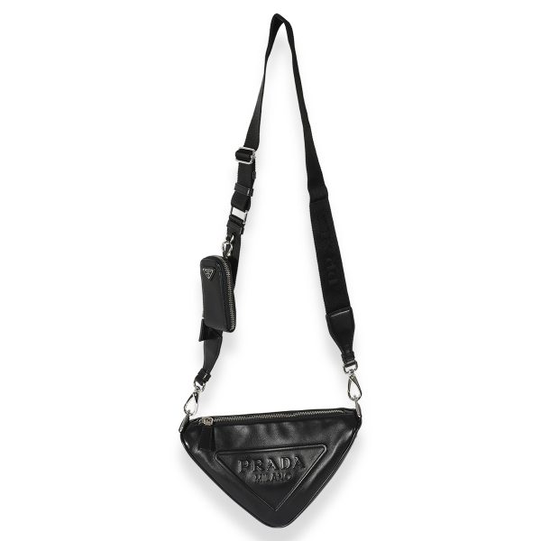 127630 stamp 2a88c22c a9fc 4e23 847f f525a17fd05a Prada Black Leather Triangle Bag