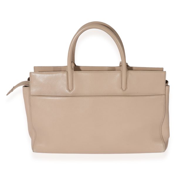 127635 pv Saint Laurent Beige Leather Medium Rive Cabas Bag